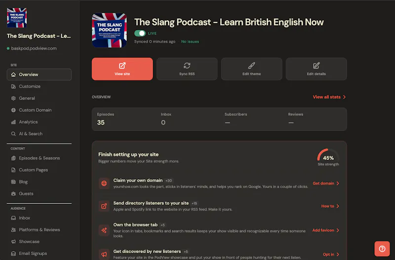 PodView screenshot 4