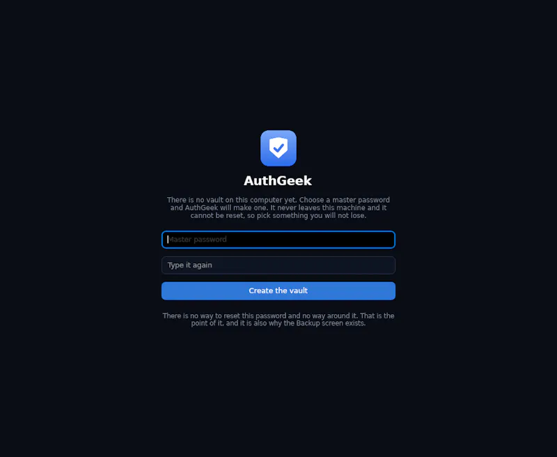 AuthGeek screenshot 2