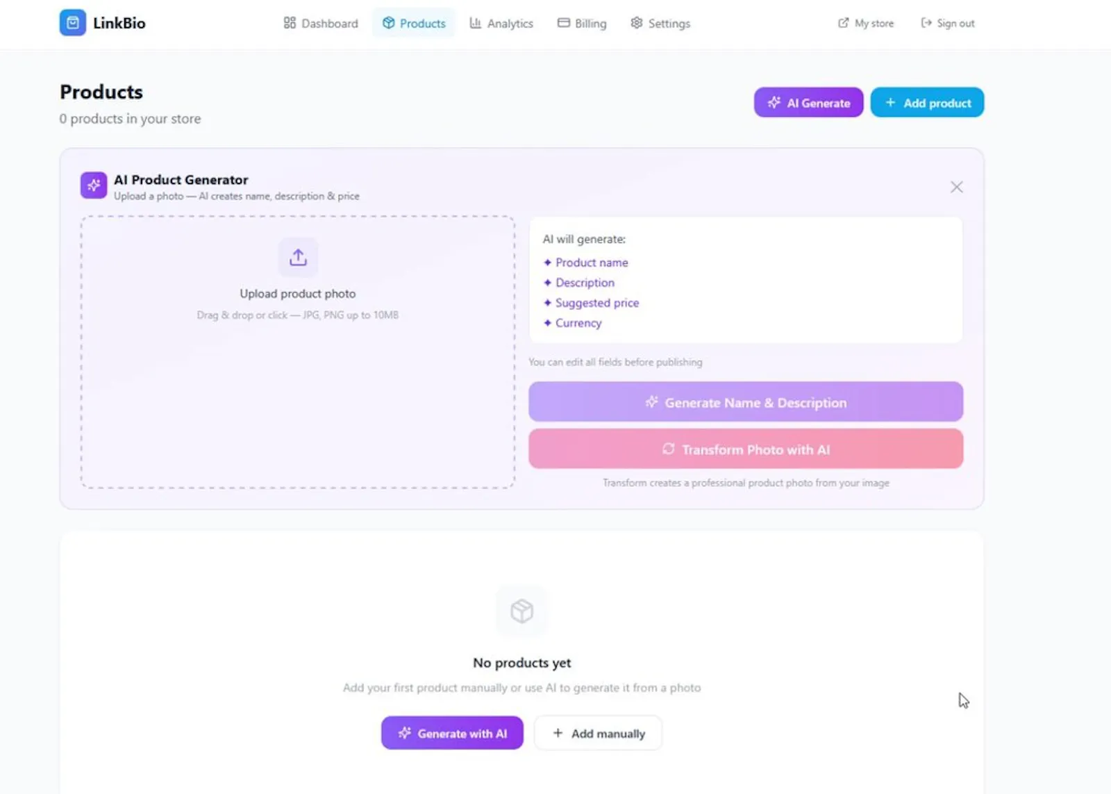 LinkBio screenshot 2