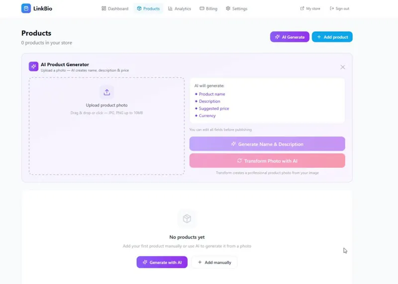 LinkBio screenshot 2
