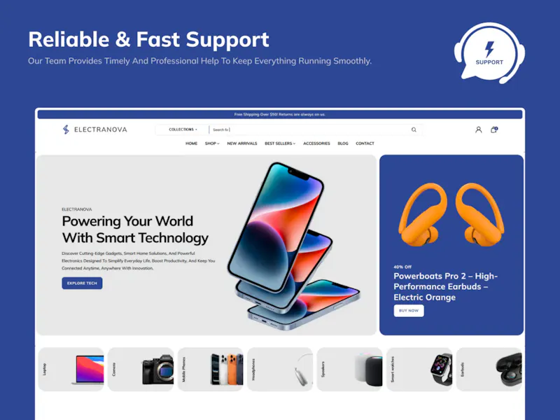 Reliable Electronics Shopify Theme screenshot 2
