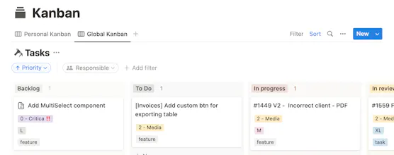 Simple coding team organizer Notion gallery image
