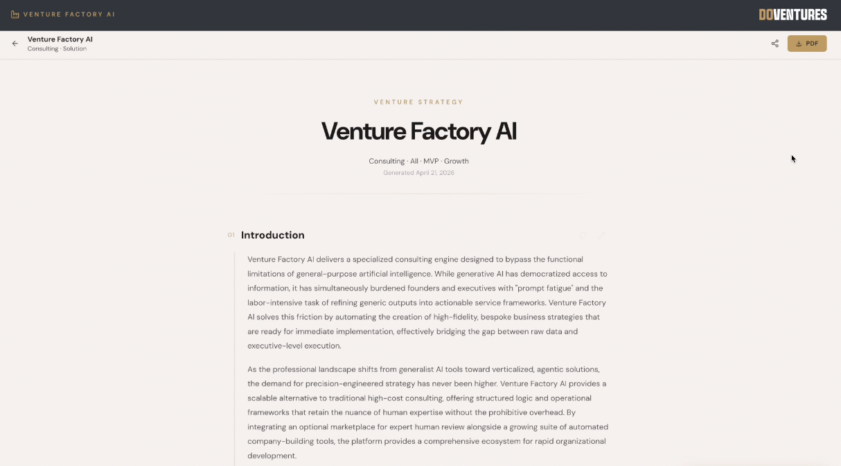 Venture Factory AI gallery image