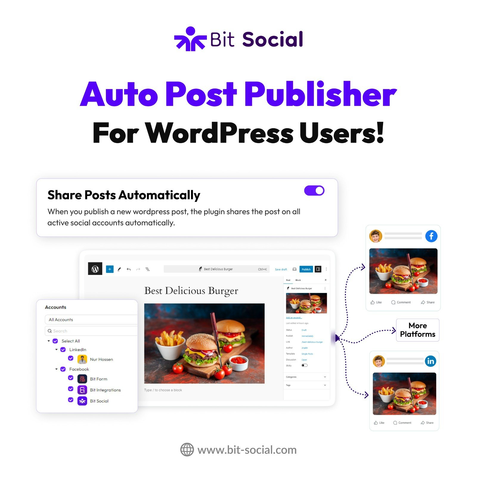 Mídia 3 de Um pouco social - Pôster de automóveis de mídia social e plug -in do WordPress Scheduller