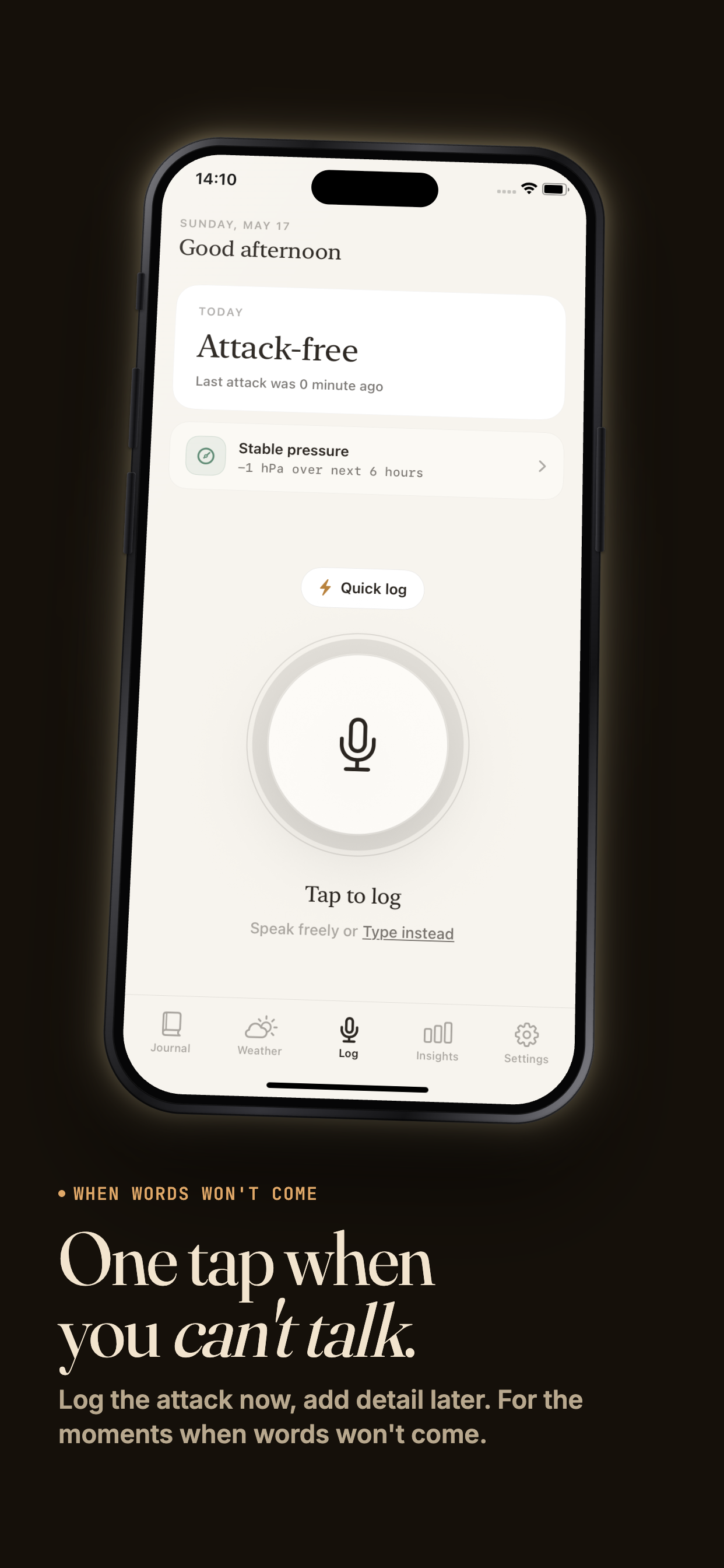 SereneHead: Voice-first migraine tracker gallery image