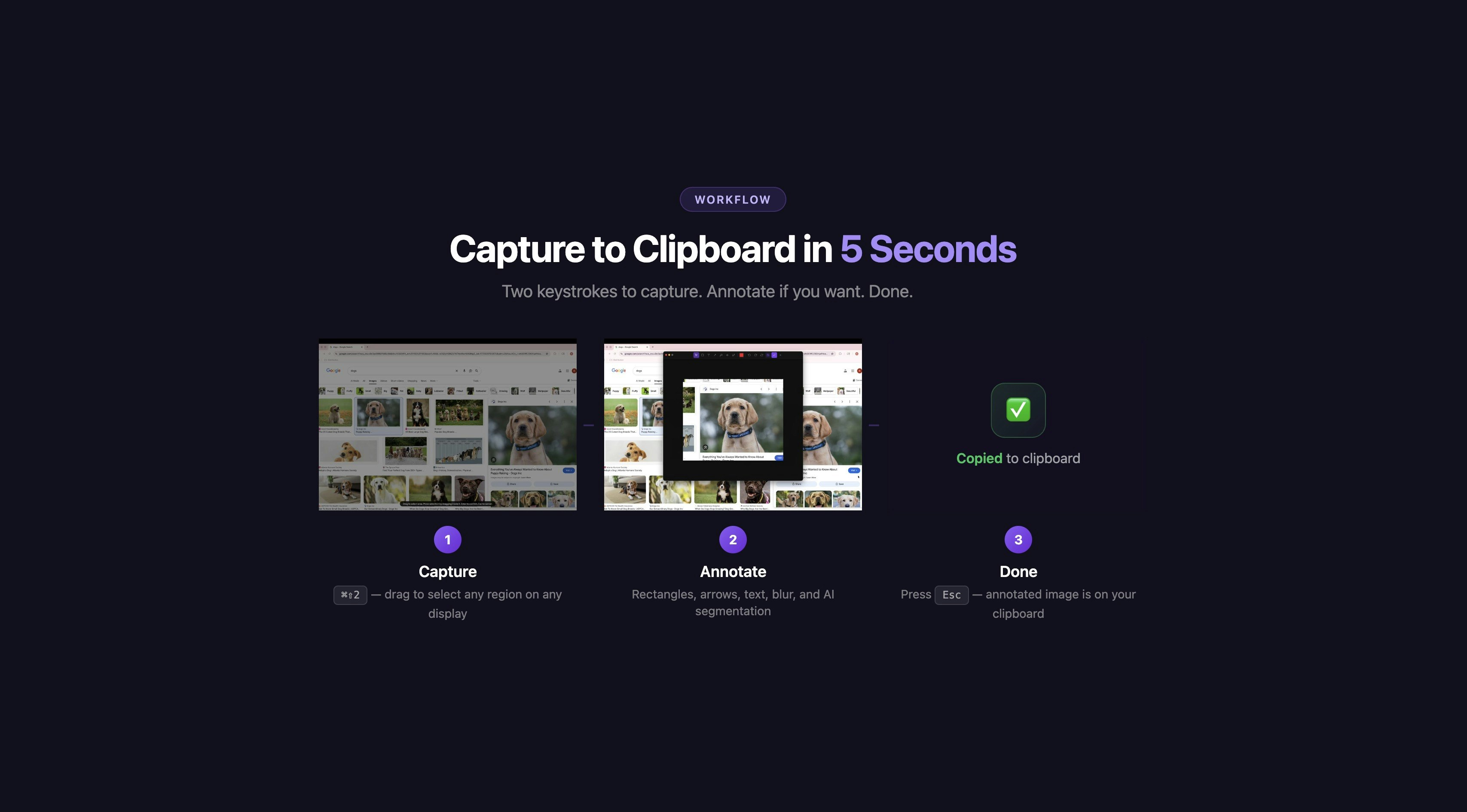 Snip - AI-powered macOS Screenshot Tool gallery image