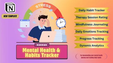 Mental Health & Habits Tracker in Notion gallery image