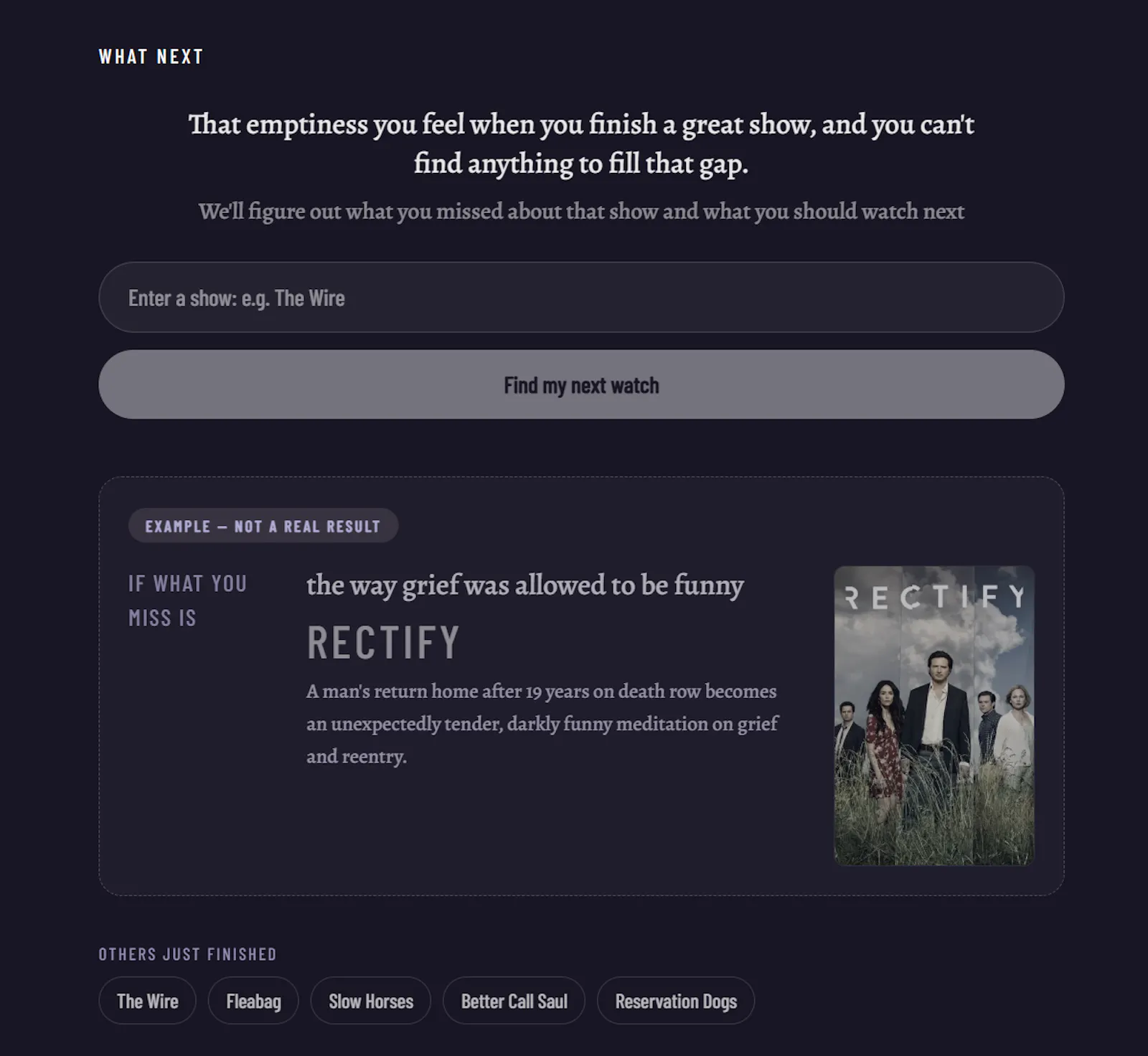 What Next screenshot 1
