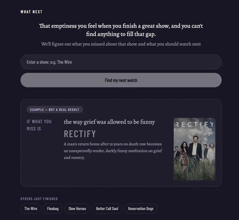 What Next screenshot 1