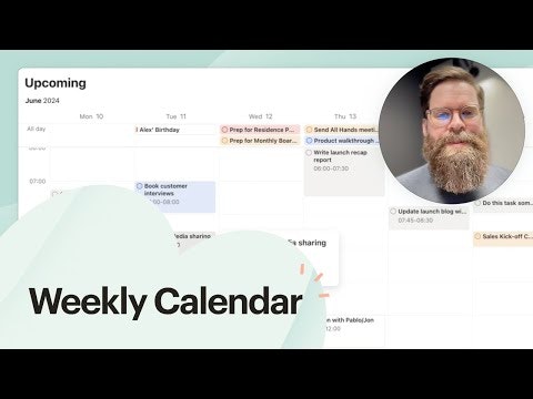 startuptile Weekly Calendar in Todoist-Make a clear weekly plan with time-blocked tasks and events