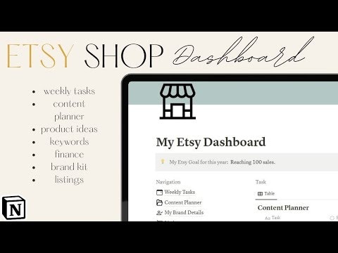Etsy Shop Management Notion Template gallery image