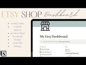 Etsy Shop Management Notion Template gallery image