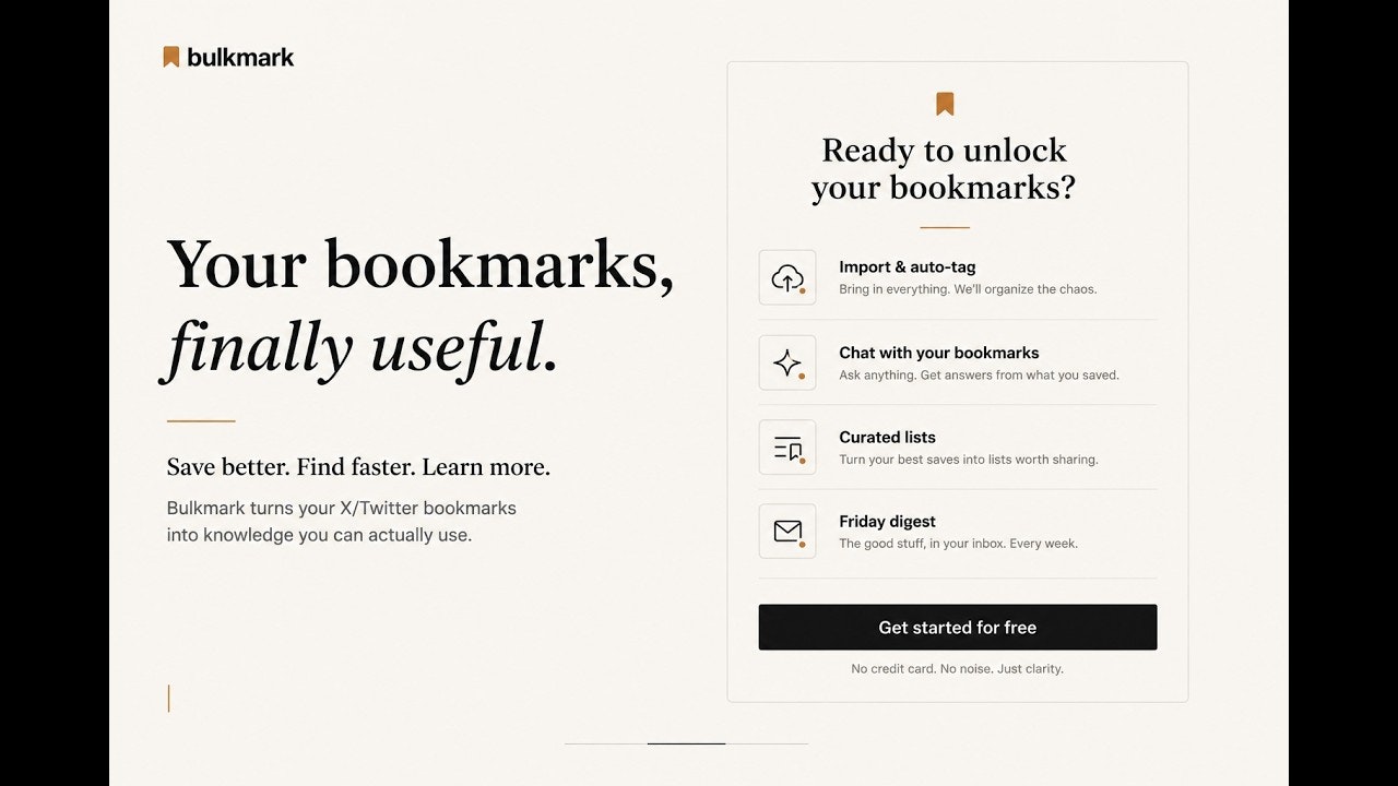 Bulkmark - X Bookmarks into knowledge. gallery image