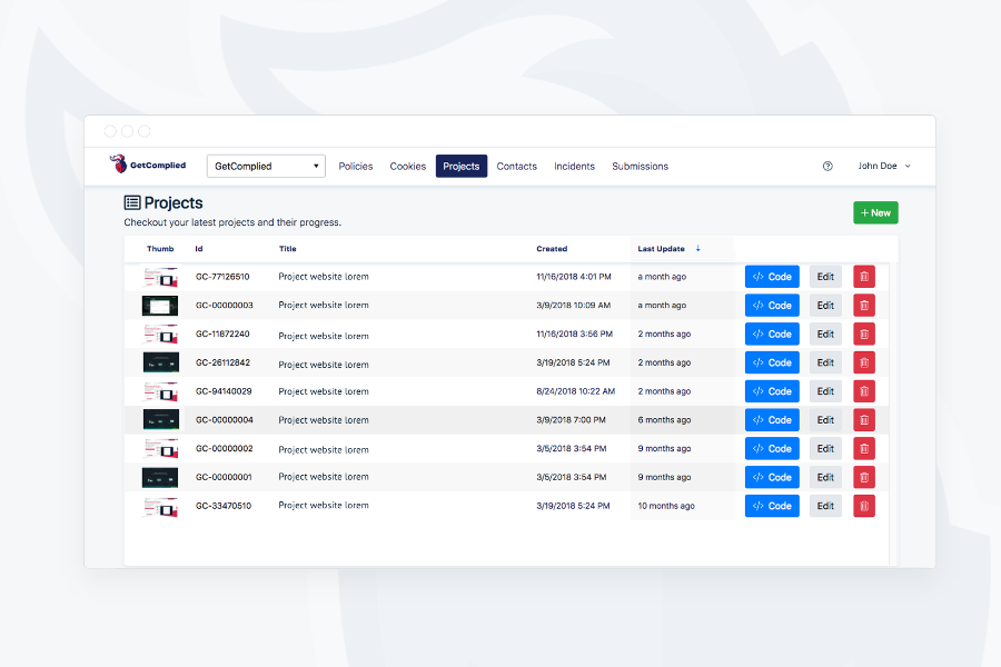 Getcomplied - Privacy API gallery image