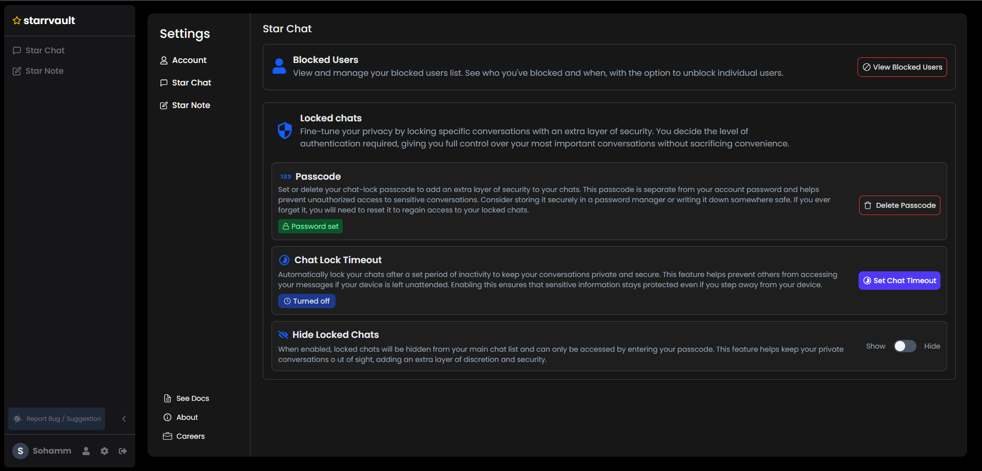 starrvault - Screenshot 5 showing product features and functionality