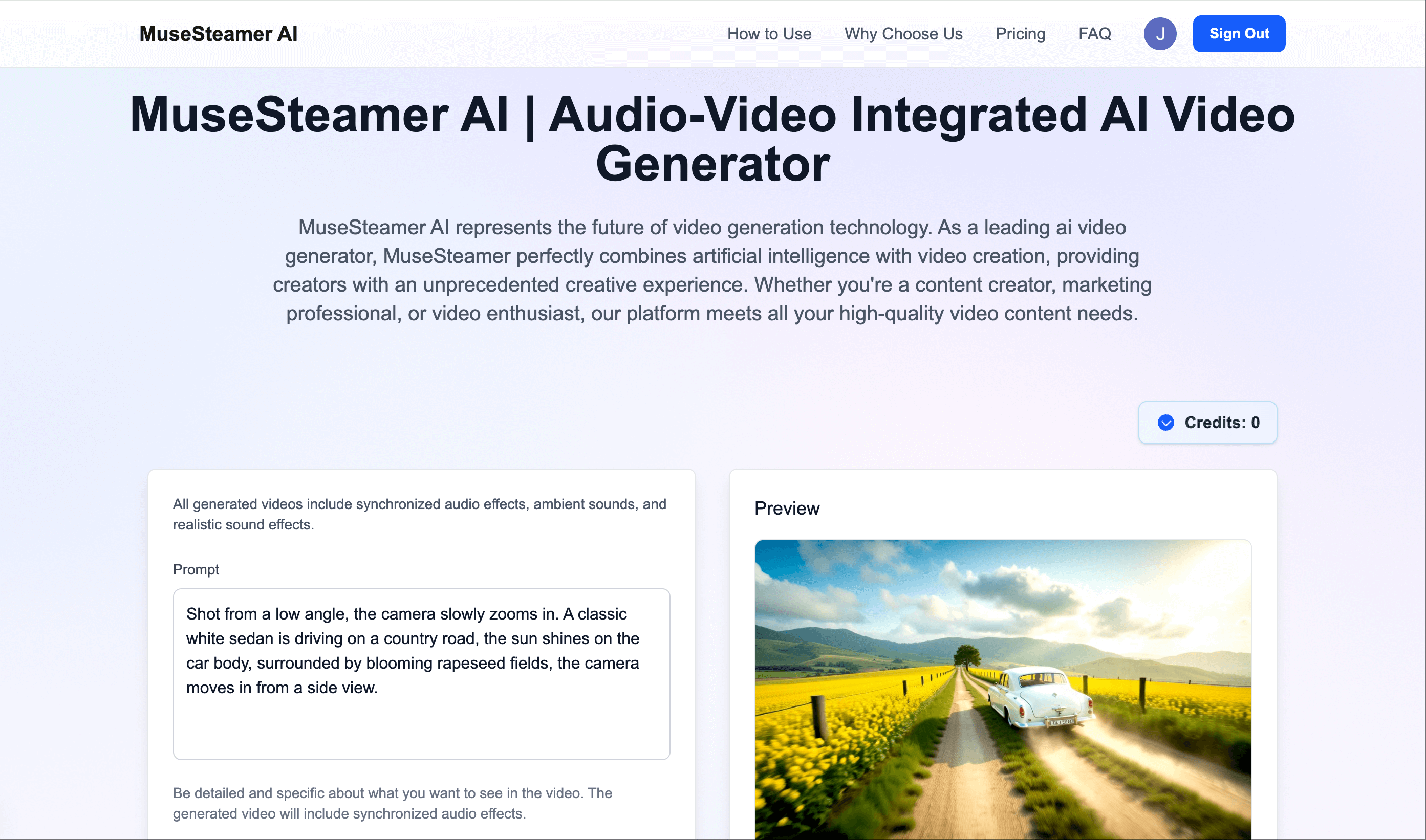 Museteameri AI - Generatore di video AI integrato audio-video media 1