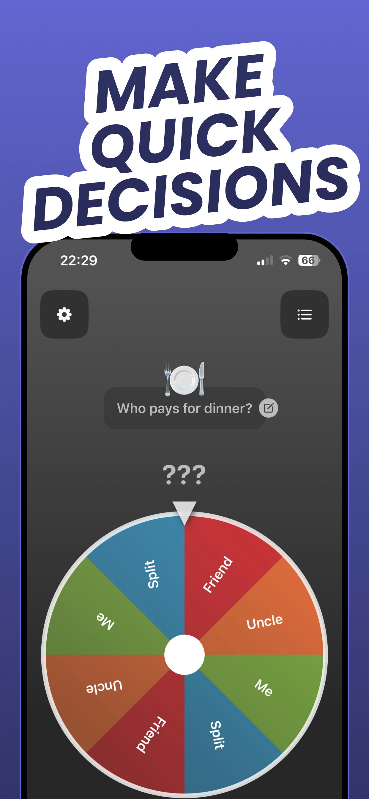 Média La Roulette - Faites tourner une roue gréée, faites des farces vos amis, décidez n'importe quoi 1