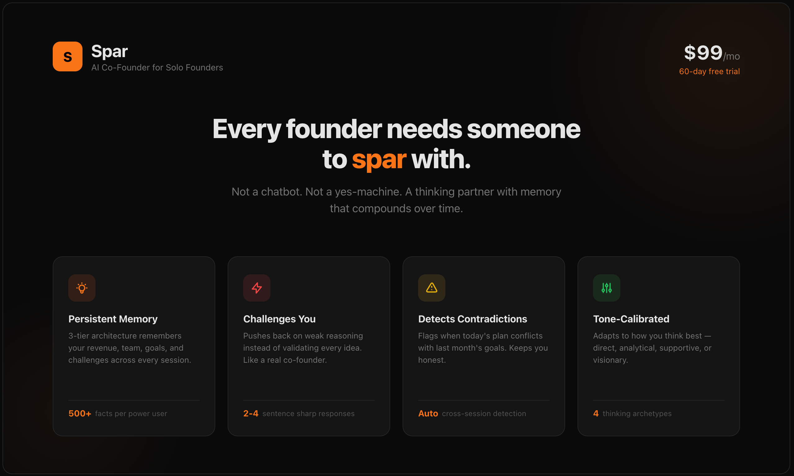 Spar - Main product screenshot demonstrating key features and user interface