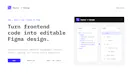 Source → Design: HTML, React to Figma