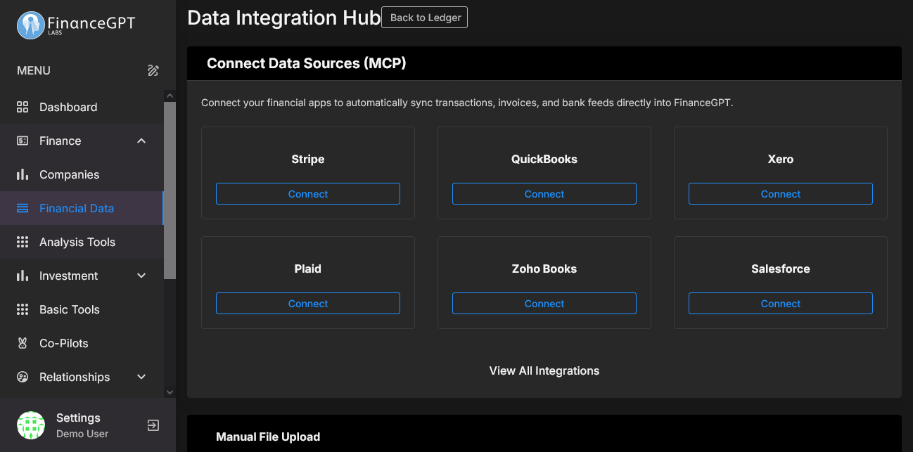 FinanceGPT - Screenshot 2 showing product features and functionality