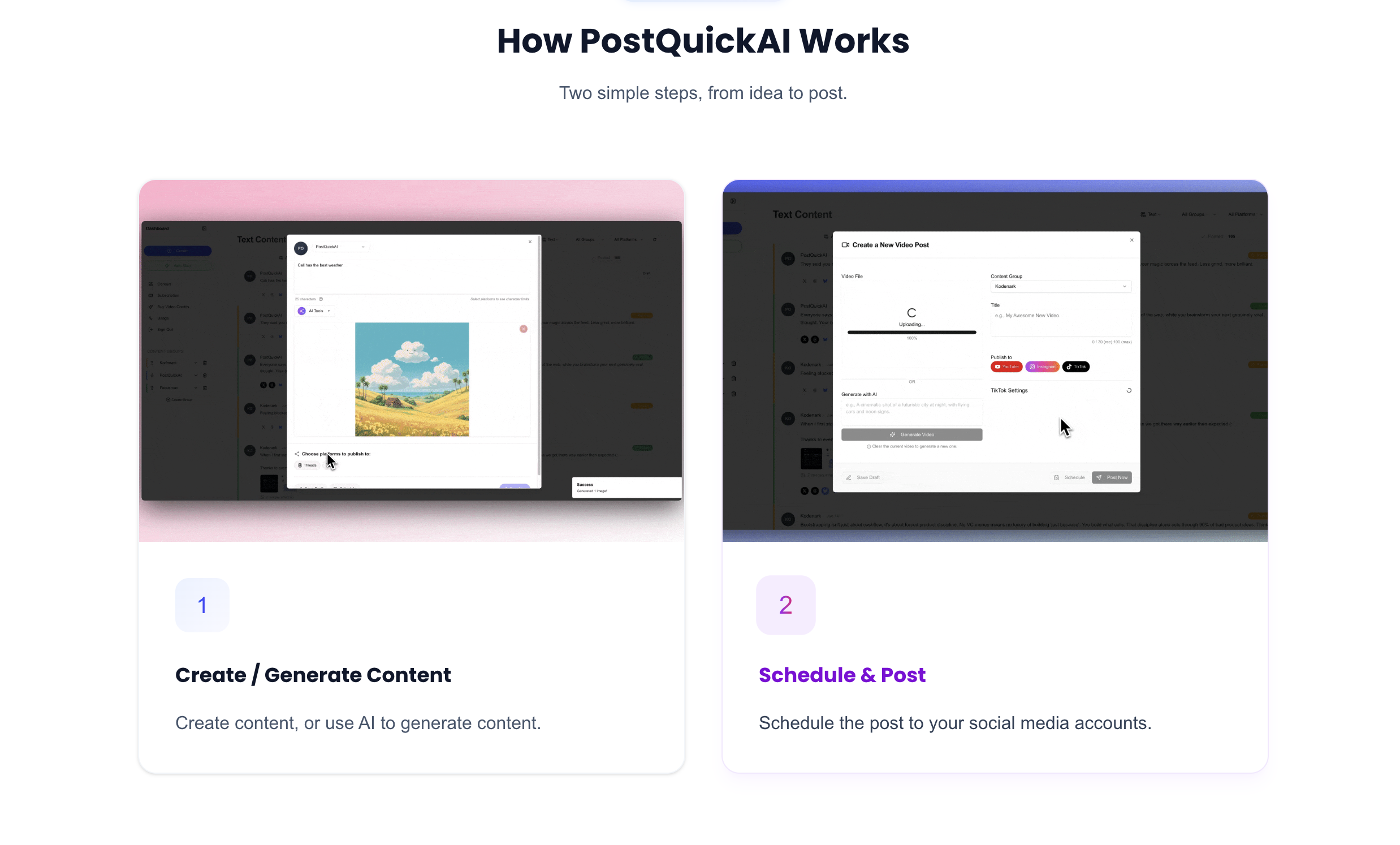 Media Postquickai - Đăng cho tất cả các xã hội của bạn trong vài giây, không phải phút. 2