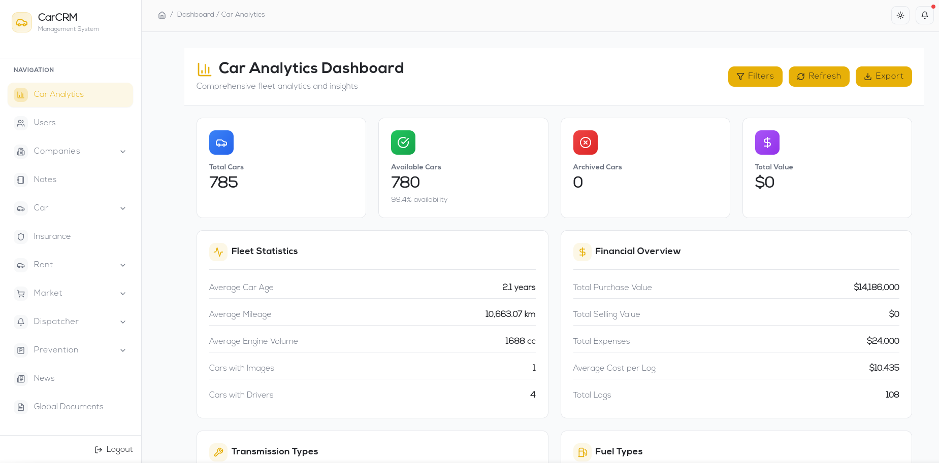 CarSphere - Main product screenshot demonstrating key features and user interface