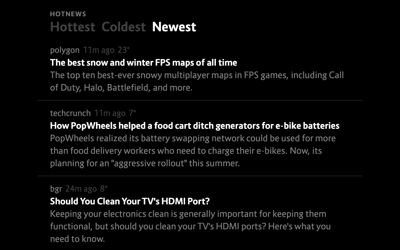 Hotnews - Screenshot 3 showing product features and functionality
