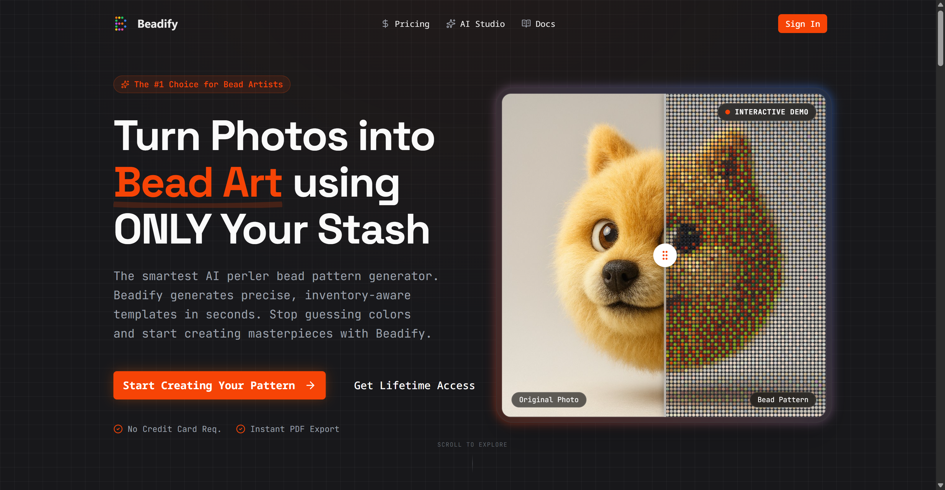Beadify - Screenshot 2 showing product features and functionality