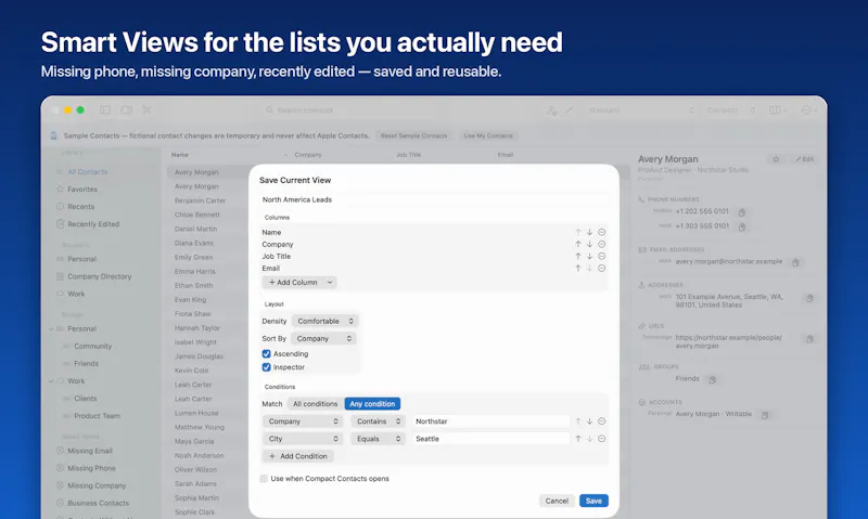 Compact Contacts for iPhone & iPad screenshot 5