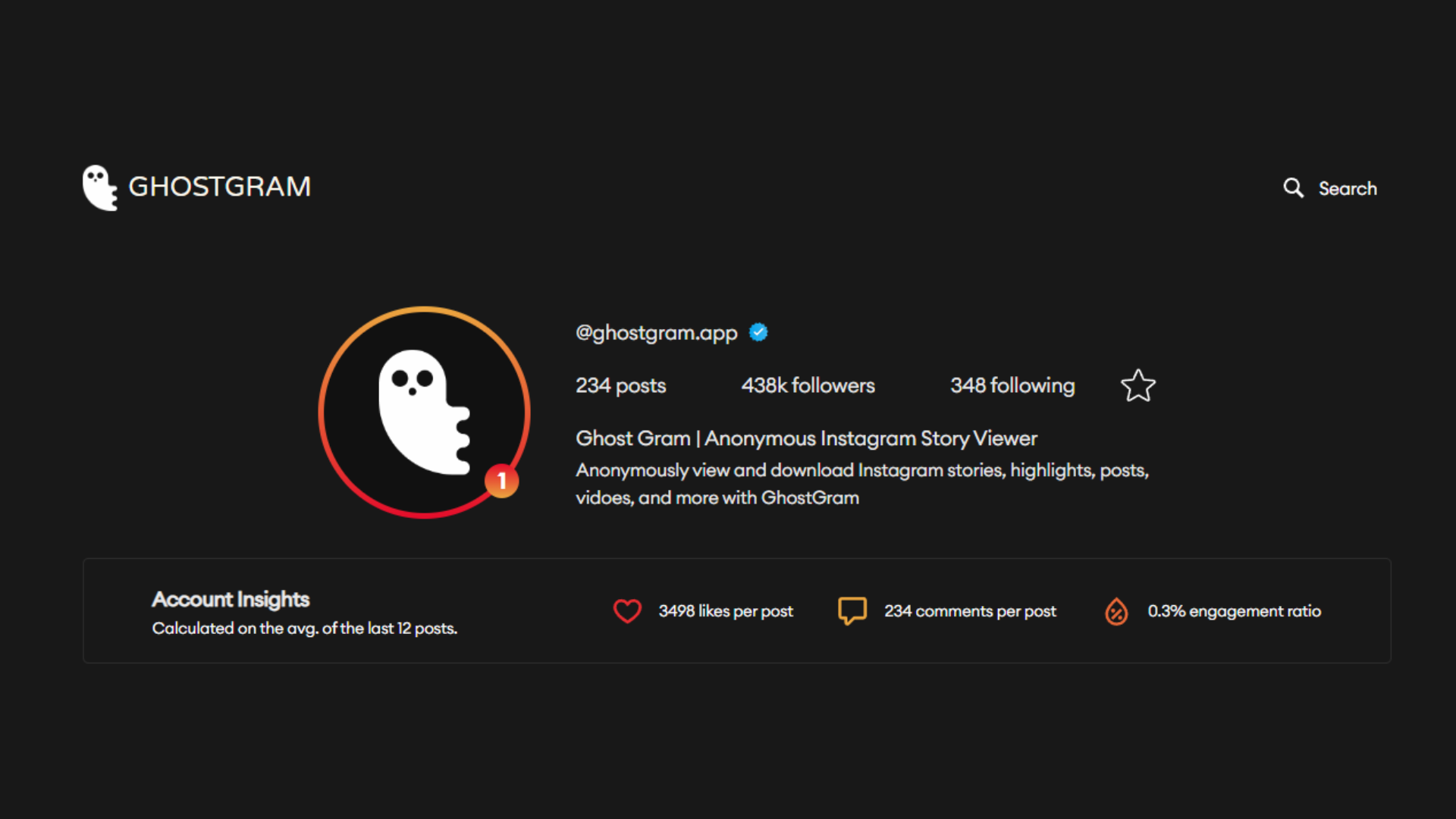 Ghost Gram - Anonymous Instagram story viewer and downloader media 2