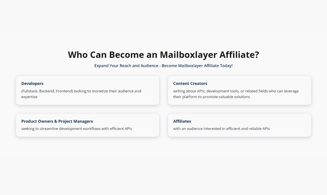 Programa de afiliado da Mailboxlayer media 3