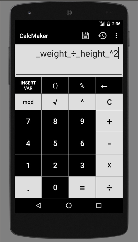 CalcMaker calculator for android gallery image
