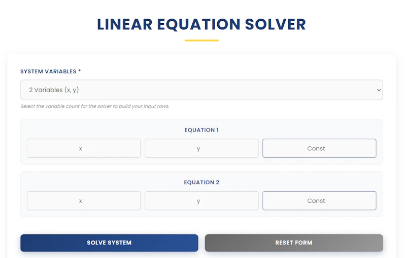 Linear Equation Solver | Ease Tools screenshot 1