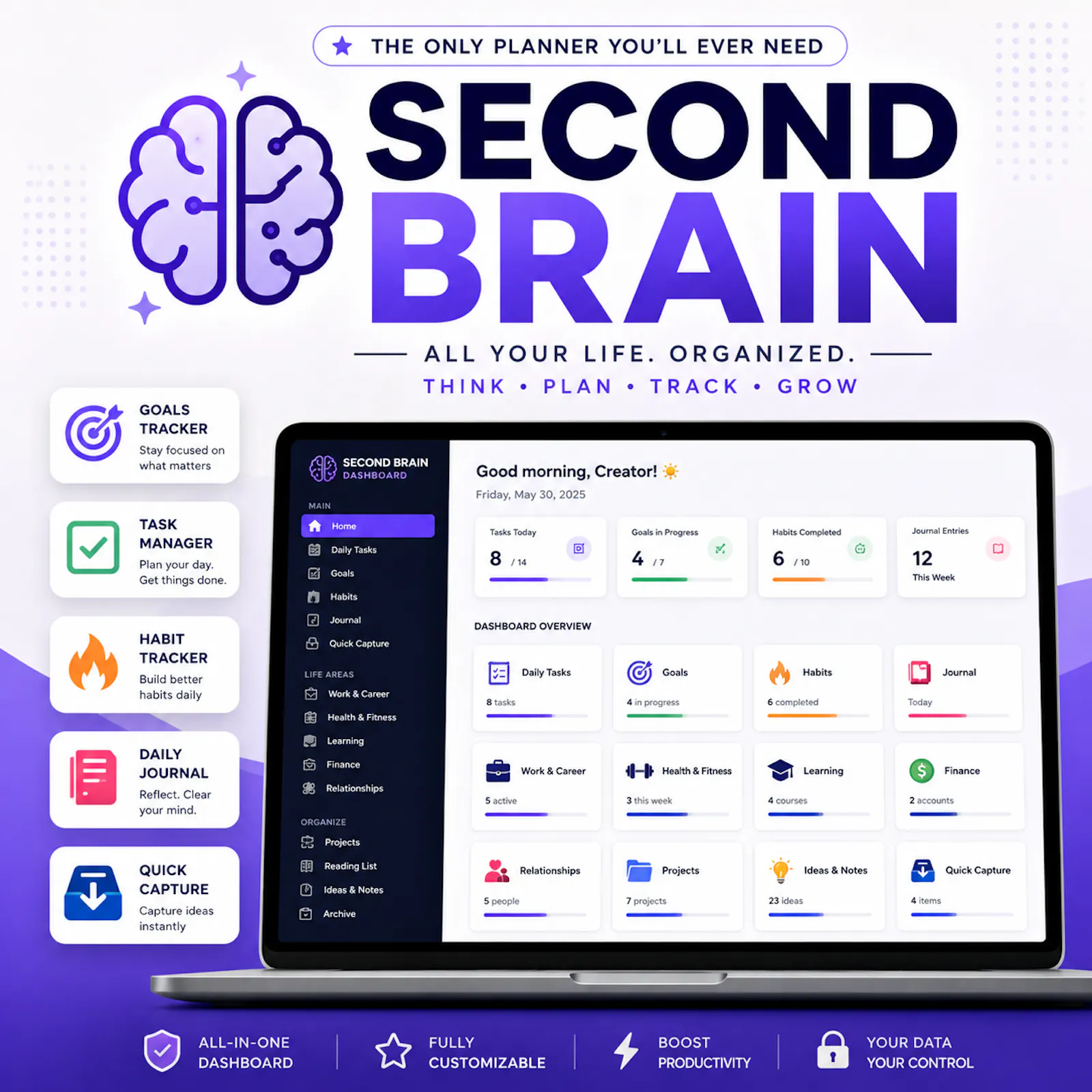 The Second Brain Notion System screenshot 1