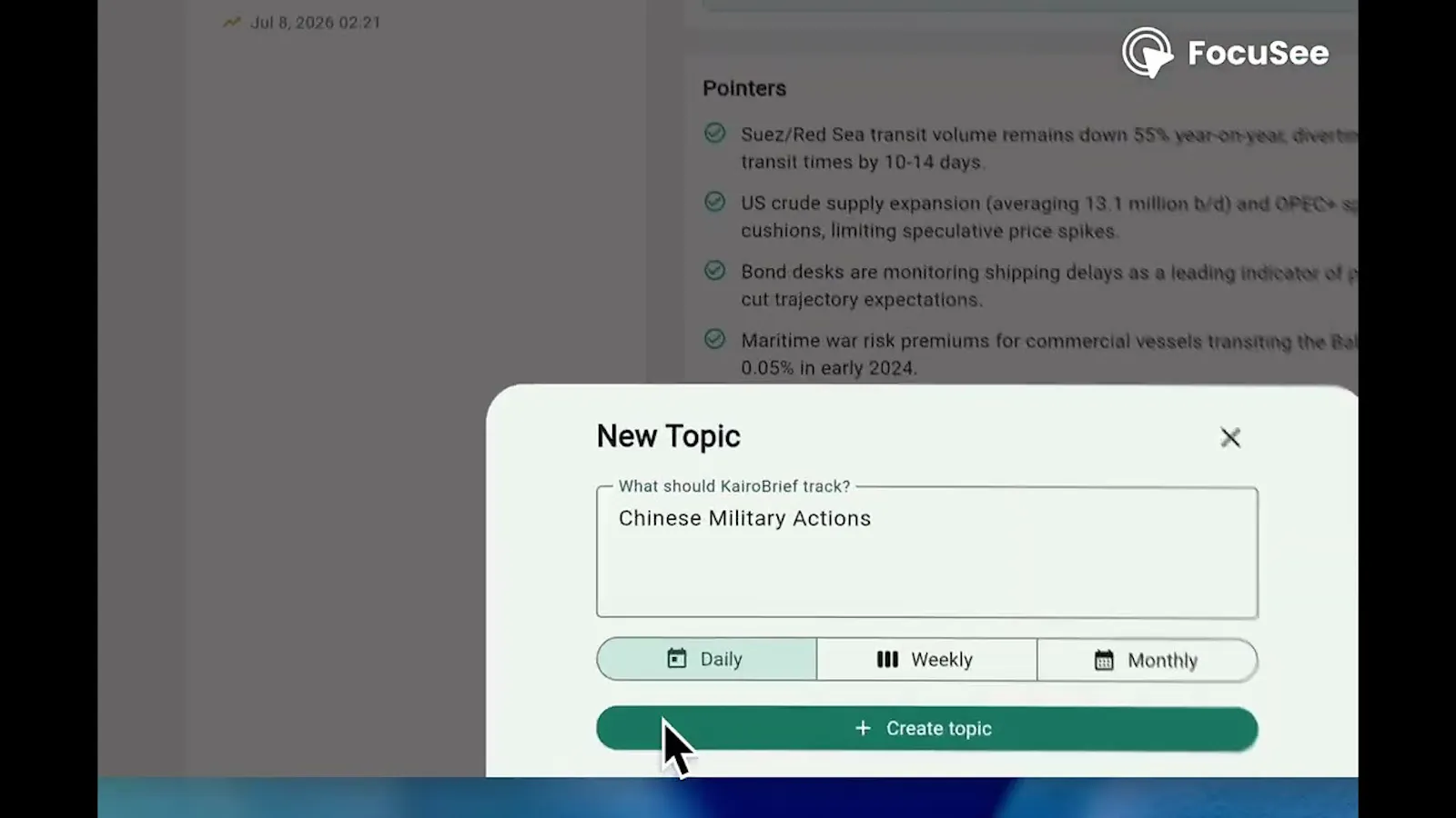 KairoBrief screenshot 1 (video preview)