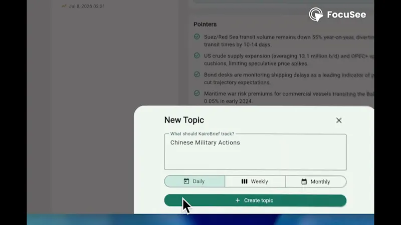 KairoBrief screenshot 1 (video preview)