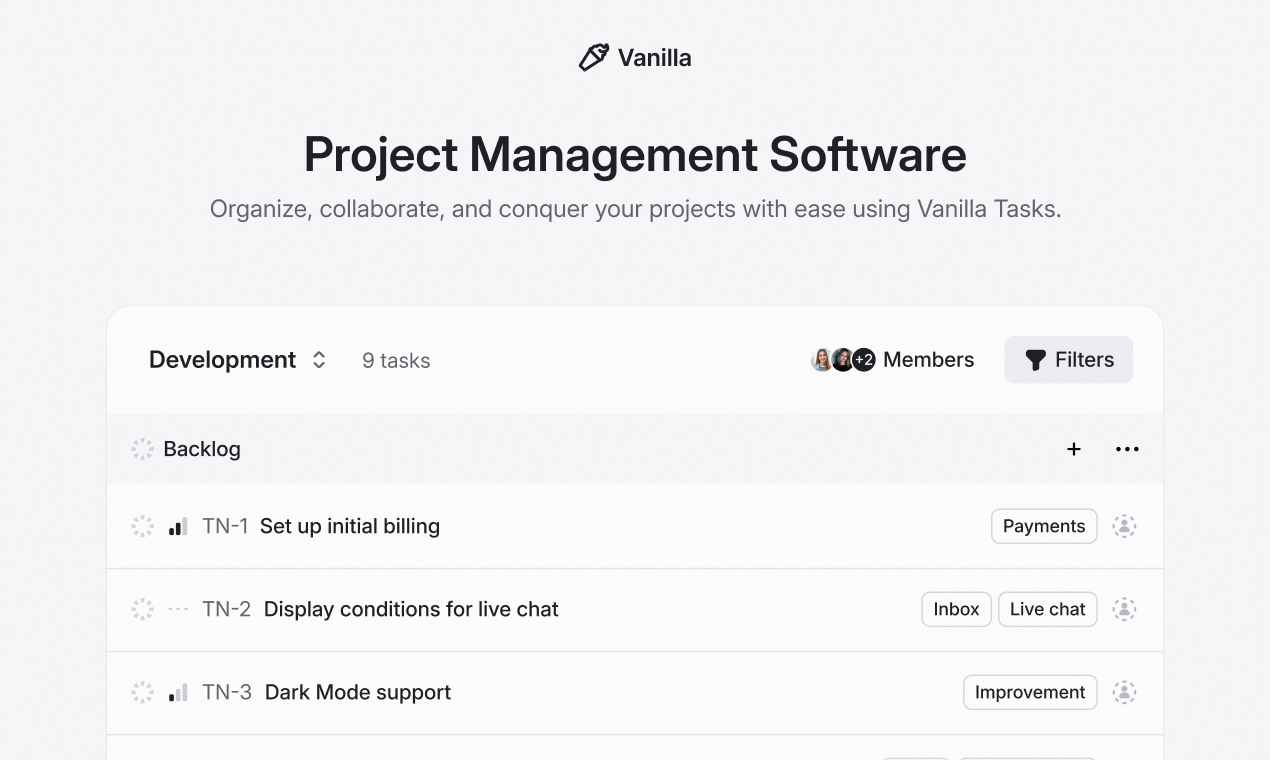Tasks by Vanilla media 1