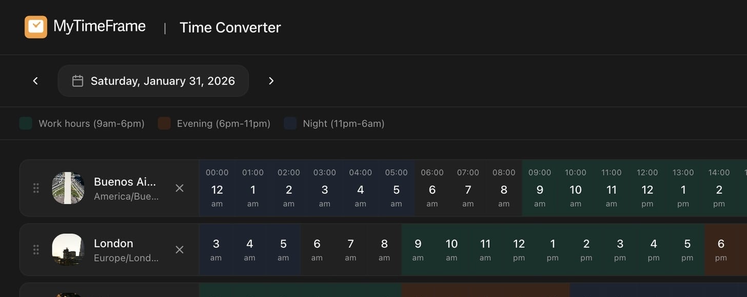 My Time Frame - Screenshot 3 showing product features and functionality