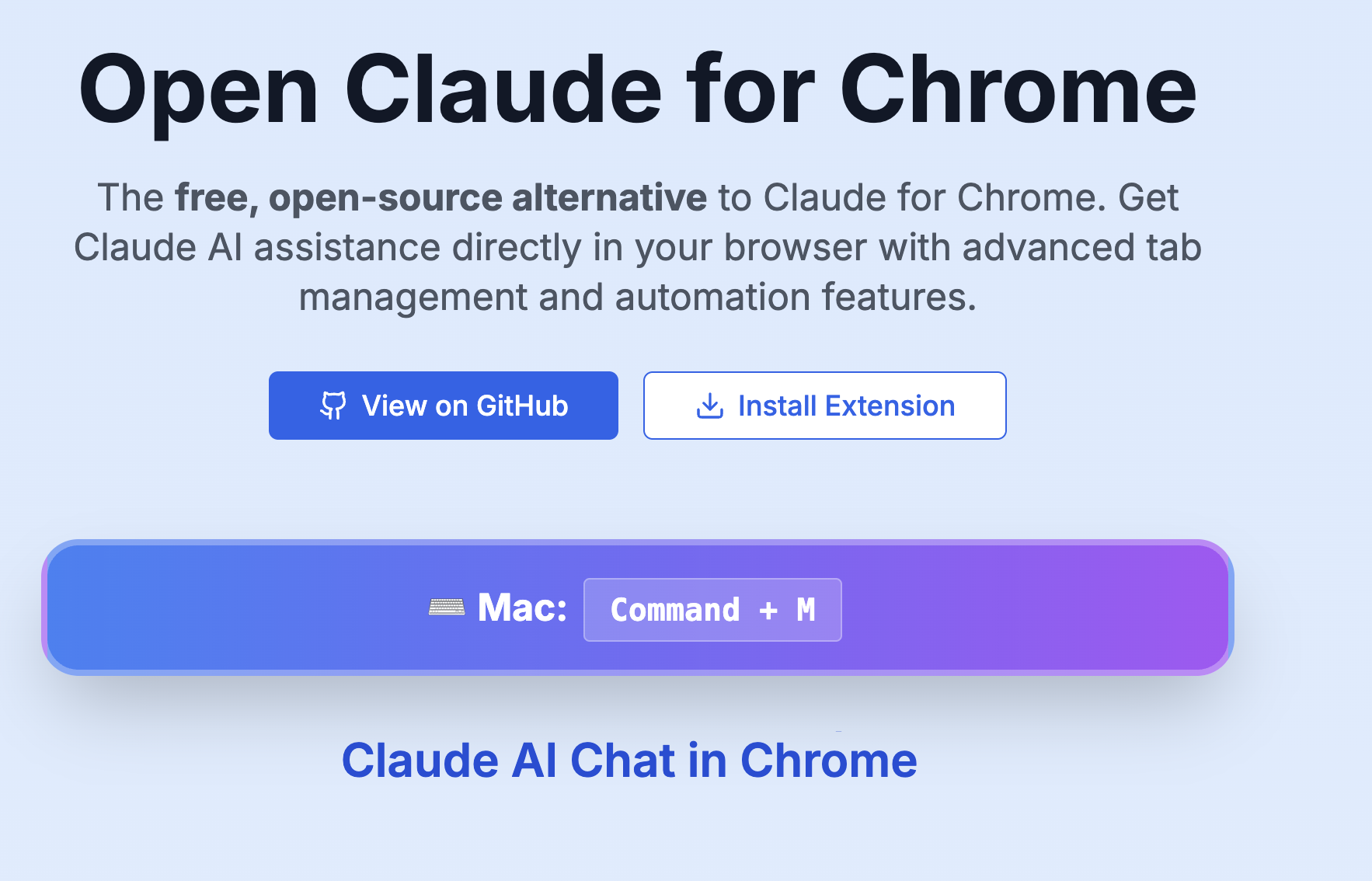 Open Claude per Chrome - Alternativa gratuita a Claude per l'estensione di Chrome media 2