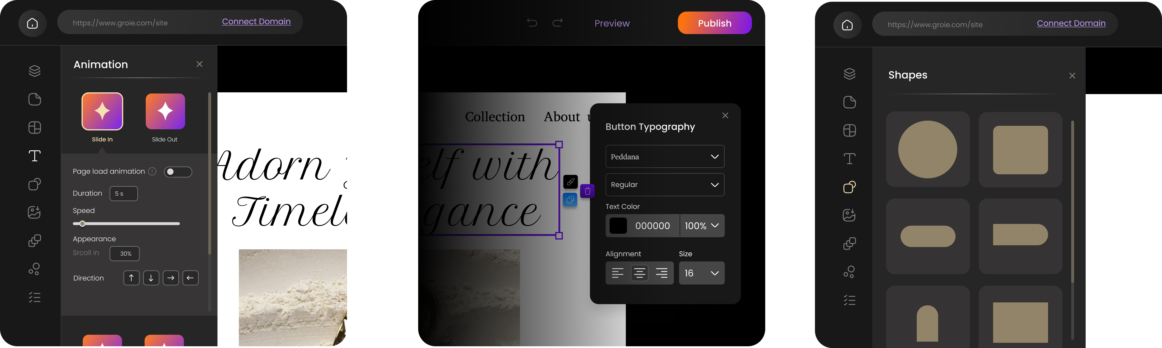 Groie - No-code website builder gallery image
