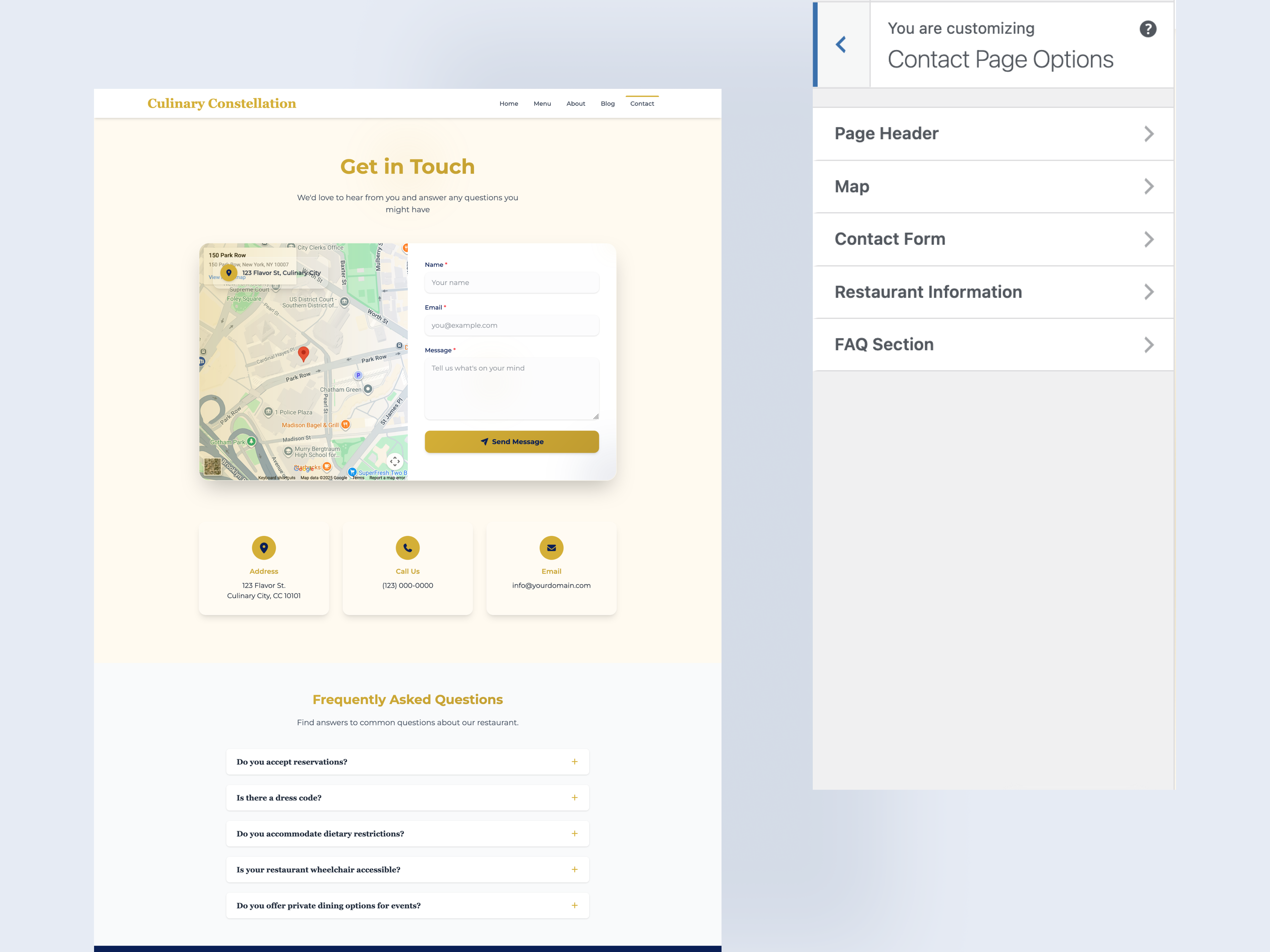 Culinary Constellation WordPress Theme gallery image