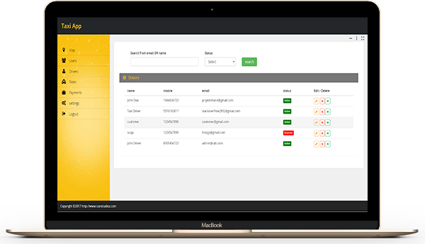 Taxi booking app & web dashboard, complete solution gallery image