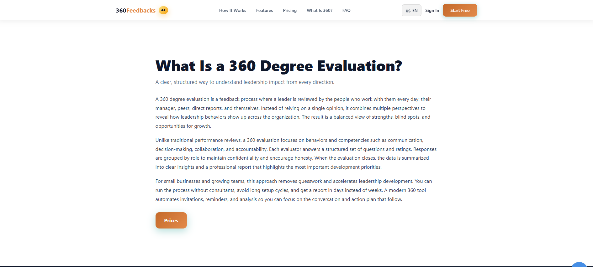 360Feedbacks - Screenshot 3 showing product features and functionality