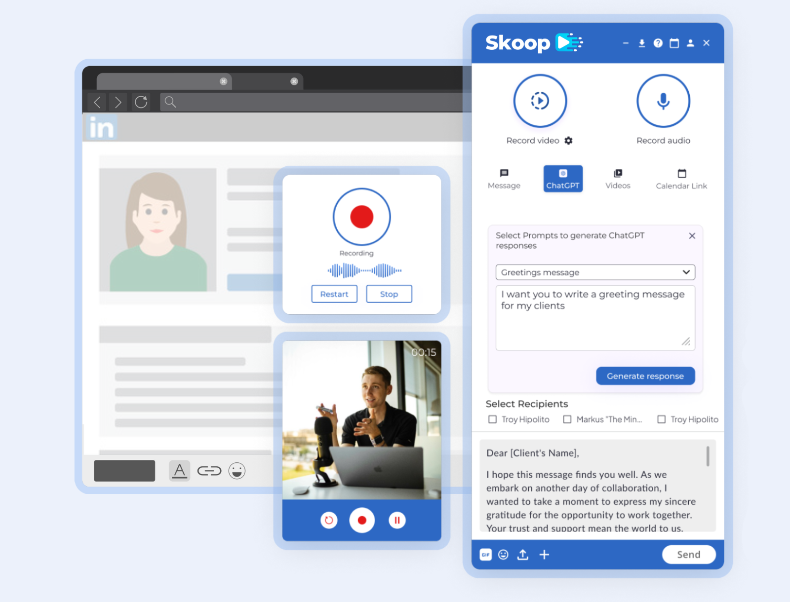 舀 - 即時視頻，內容創建，crm for LinkedIn等 media 4