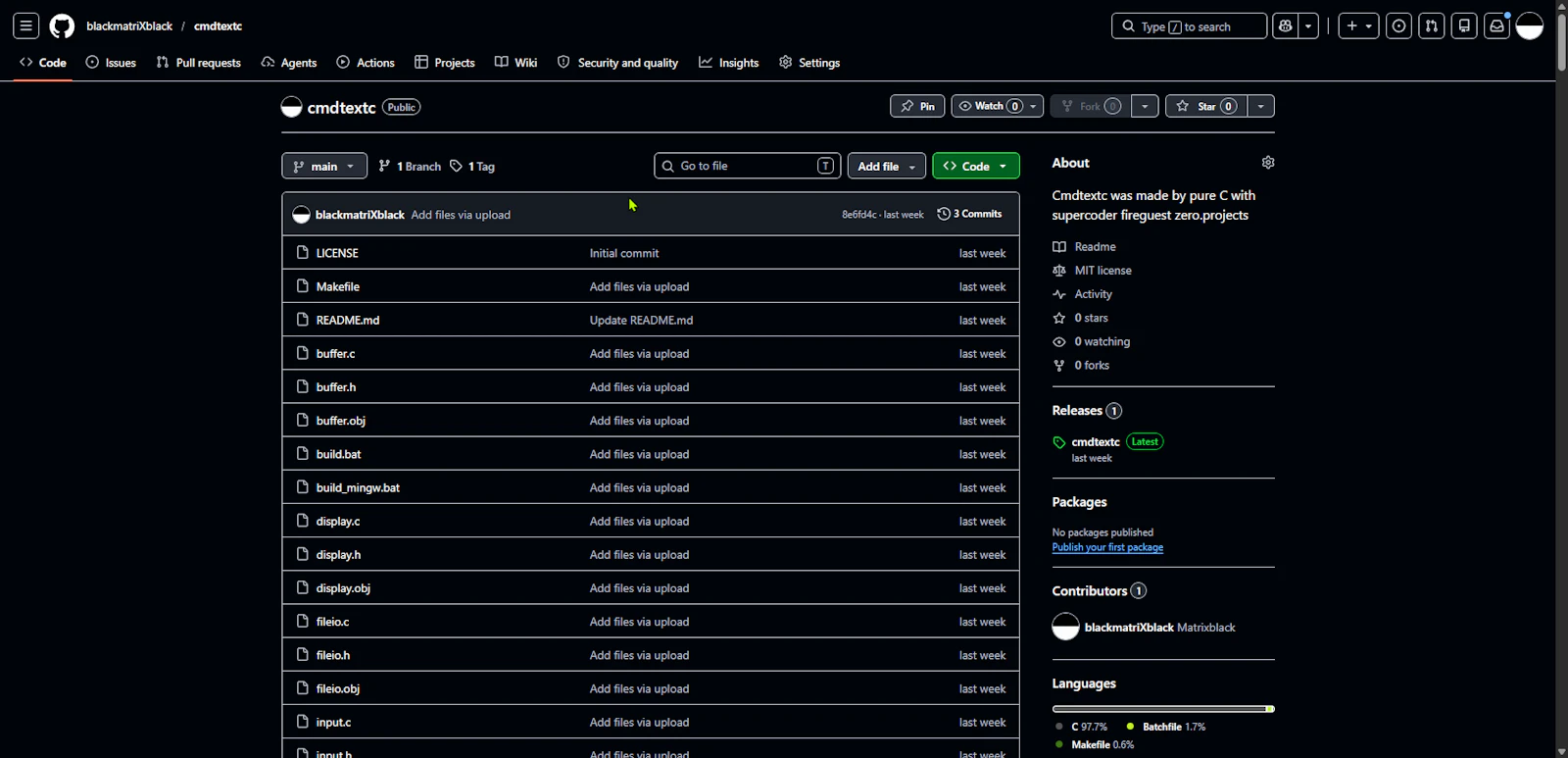 cmdtextc screenshot 2