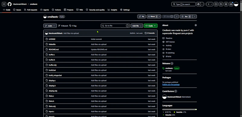 cmdtextc screenshot 2
