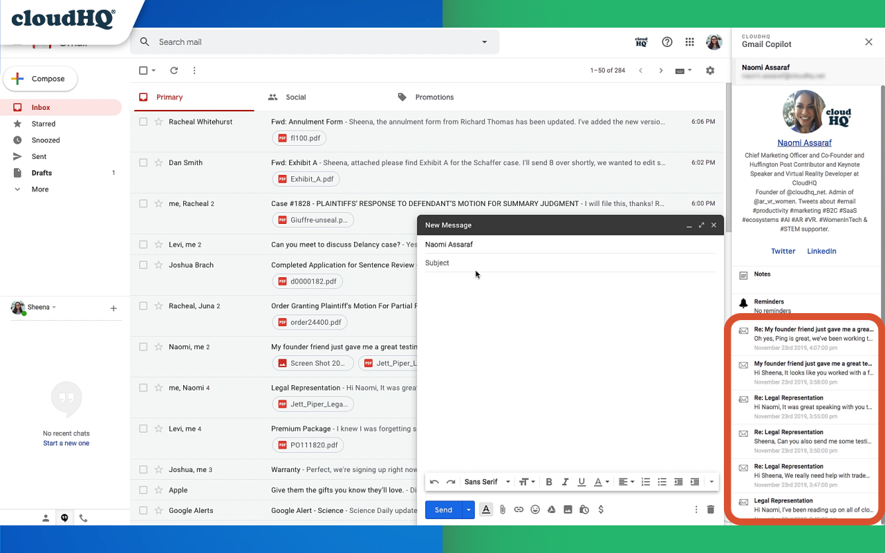Gmail CoPilot by cloudHQ Image