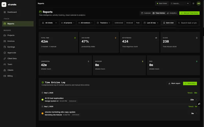 stunda app screenshot 2