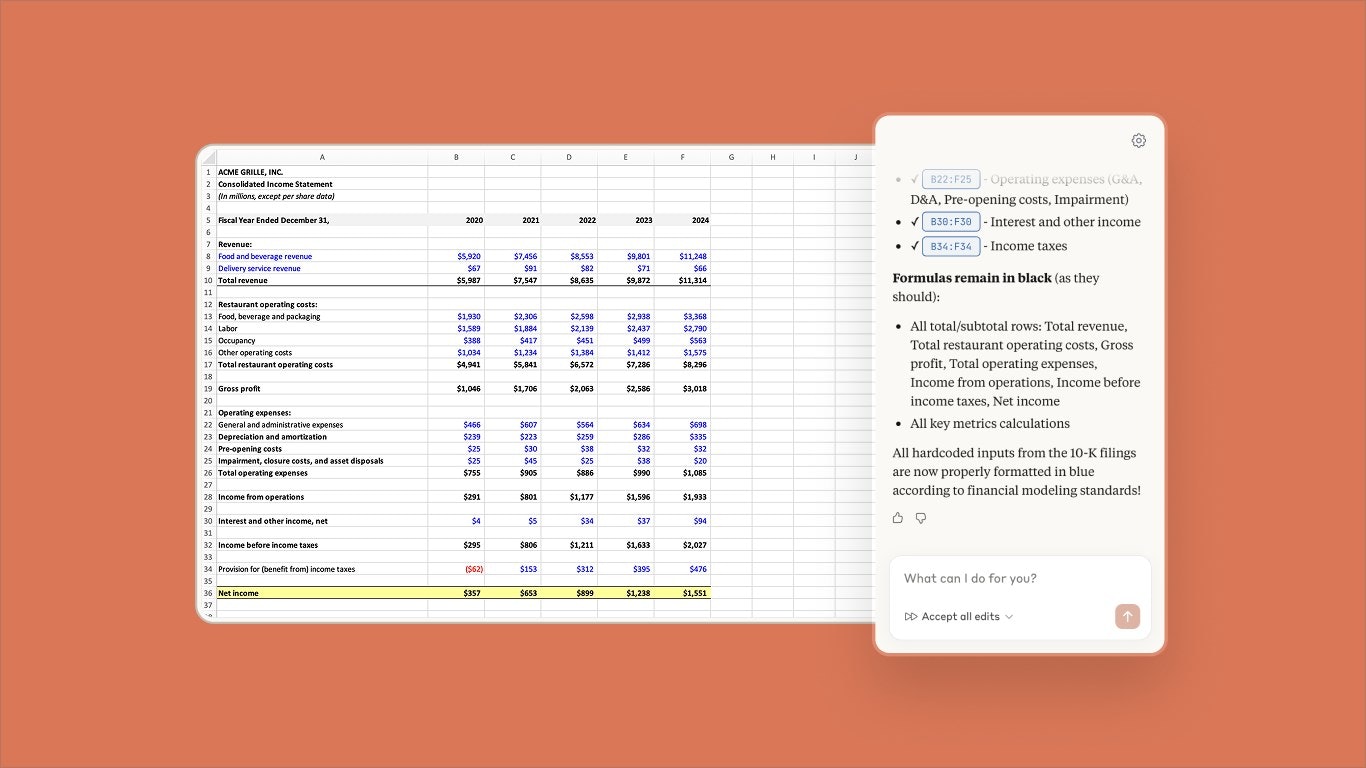 Claude in Excel gallery image