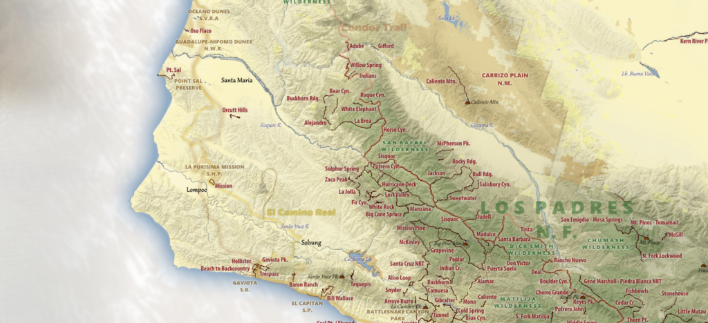 California Hiking Map gallery image